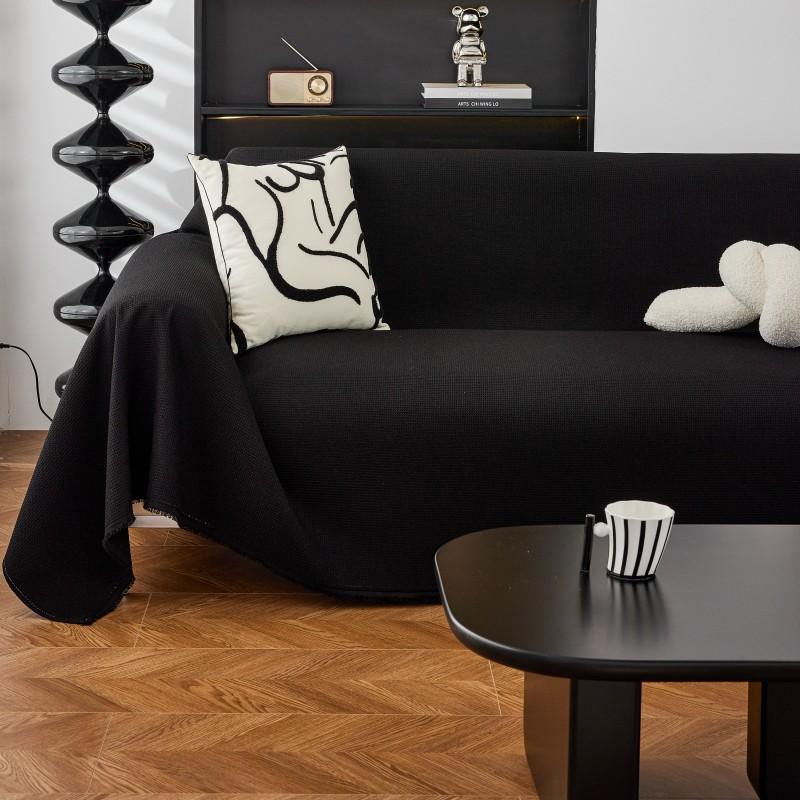 1pcs Soft Waffle Waterproof Sofa Cover with Modern Cream Style Home Seasonal Universal Soft Seat Cushion Sofa Cover Blanket
