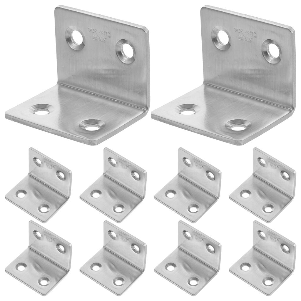 10 Pcs L-shaped Corner Code Shelf Support Brace Dresser Mirror Brackets for Shelves Braces Furniture