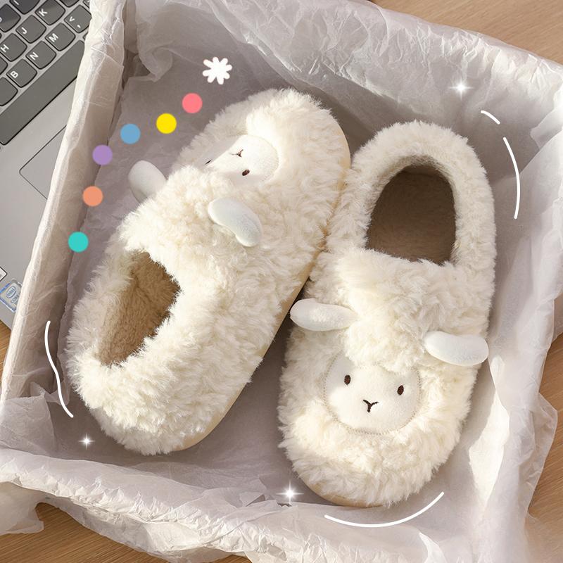Postpartum cotton slippers for women, autumn and winter bags, anti slip indoor living, home furnishings, couples, cotton shoes for men, winter