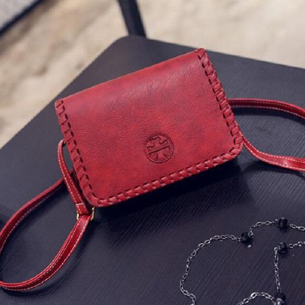 Chic Retro Pu Leather Mini Bag For Women With Stylish And Versatile Shoulder Strap