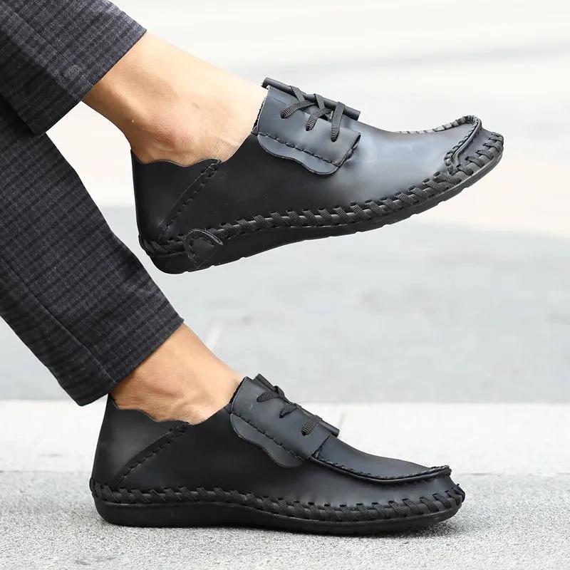 Sneakers in vera pelle uomo scarpe vulcanizzate da lavoro uomo taglie forti 49 50 sneakers uomo tennis