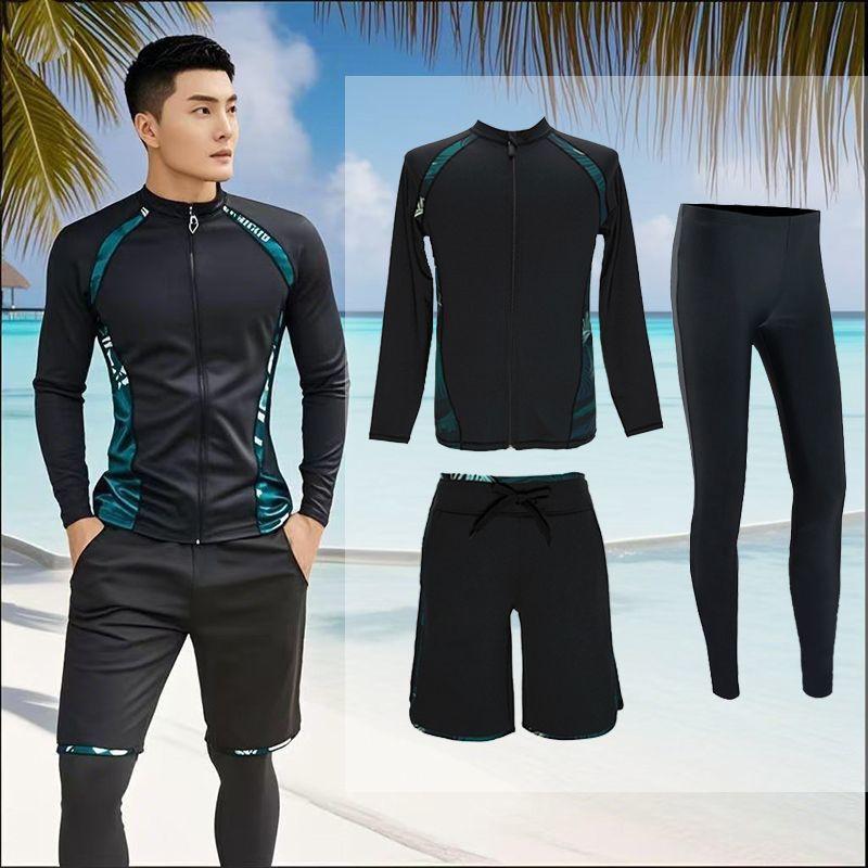 Diving Wetsuit Set Women Quick Dry Long Sleeve Rash Guard Pants 5 Piece Swimwear Snorkeling Surfing Water Sports