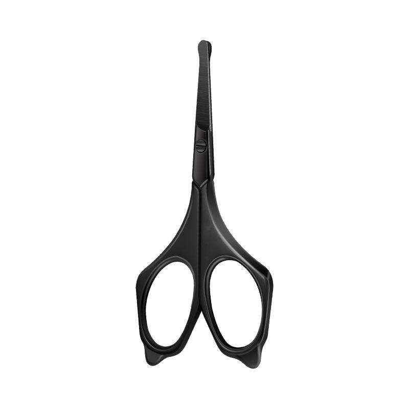 Nose hair scissors trimmer men s round head stainless steel nose hair trimming tool manual small scissors for women чёрный
