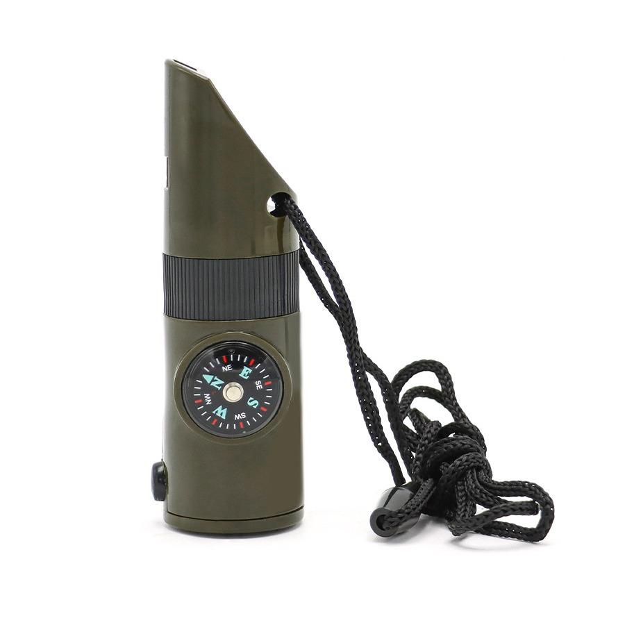 Outdoor Camping Seven-in-one Multi-functional Whistle ALICE Survival Whistle Life-saving Whistle with Flashlight Thermometer Compass