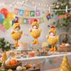 Cute Easter Chick Pendant Soft Plush Cartoon Chick Doll Easter Eggs Hanging Ornaments  Easter Party