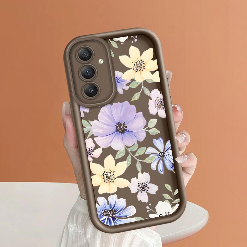 Weiches Silikon-Telefongehäuse mit quadratischem Leiterdruckmuster, vollständige Abdeckung, Kamera, stoßfestes Schutzgummigehäuse für Samsung