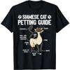 SIAMESE CAT PETTING GUIDE Funny Cat Owners Siamese Cat T-Shirt