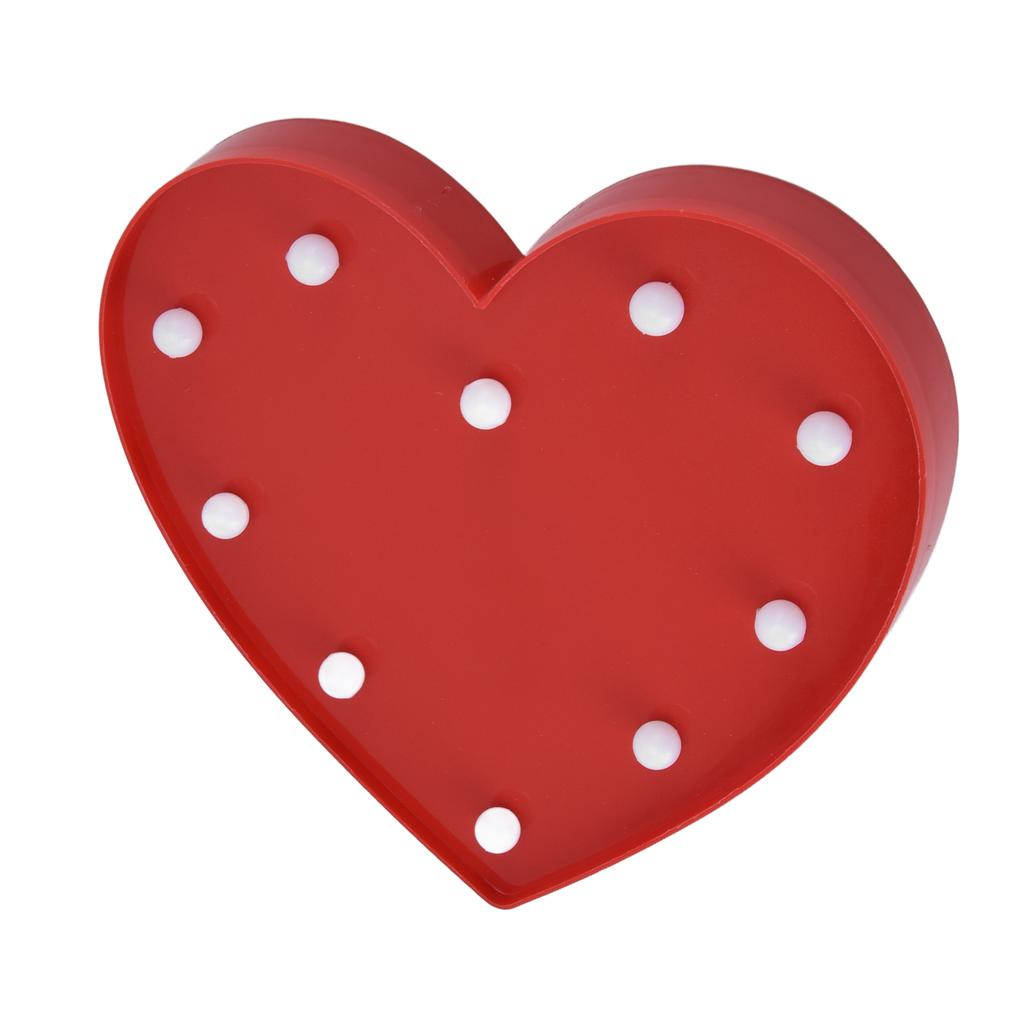 Heart Shaped Night Light 10 LEDs Cute Battery Powered Warm Light Kids LED Love Shaped Lamp with Hook Hole for Kid S Room