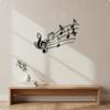 Iron Music Stave Wall Art Black Musical Note Decor Slim for Musicians