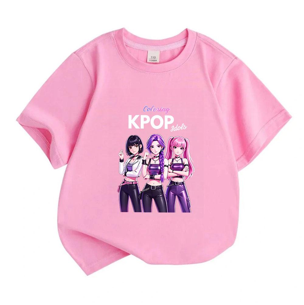 Kids Boys Girls Crew Neck Short Sleeve 100% Cotton T-Shirt,