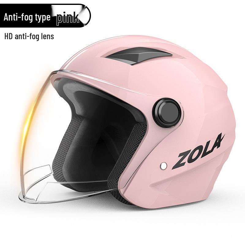 Men's Winter Electric Bicycle Helmet with Anti-Fog and Double Visor, 3C Certified, Korean Style for Motorcycles and Scooters.