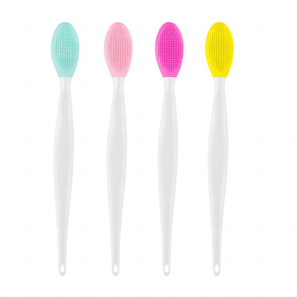 1PZ/4PZ Cura della Pelle Bellezza Lavaggio Viso Pennello in Silicone Esfoliante Pulizia Naso Rimozione Punti Neri Strumenti Con Testa di Ricambio