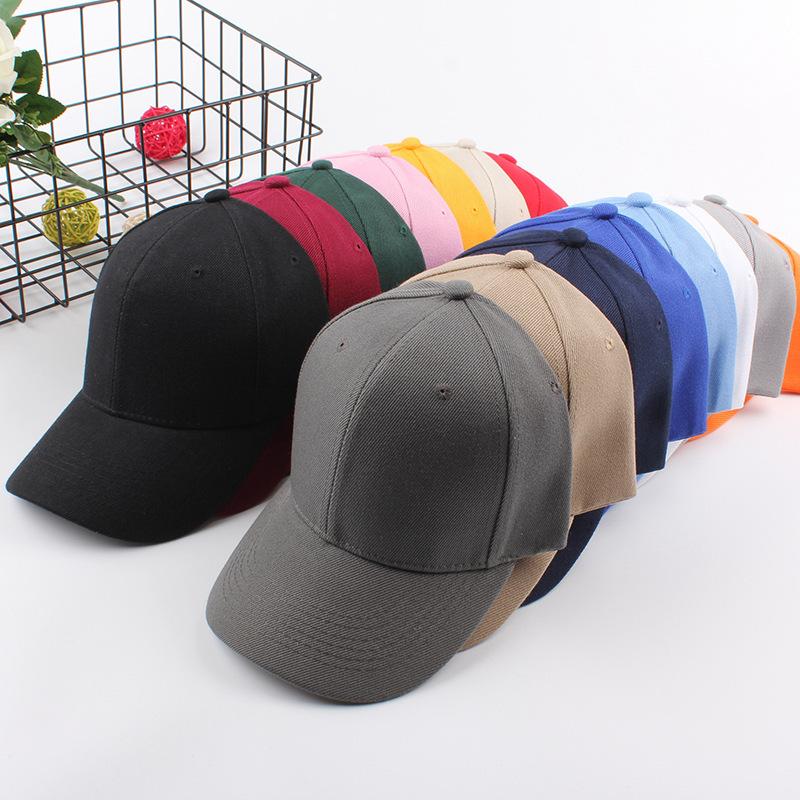Children's Kids Baseball Cap Spring Summer Outdoor Child Solid Color Hat For Boy Girl Cotton Adjustable Sun Protection Sun Hats