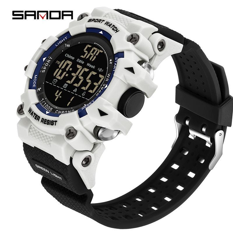 Sanda Student Sports Watch - Hot Selling Waterproof Multifunction with Snooze Alarm & Single Display.
