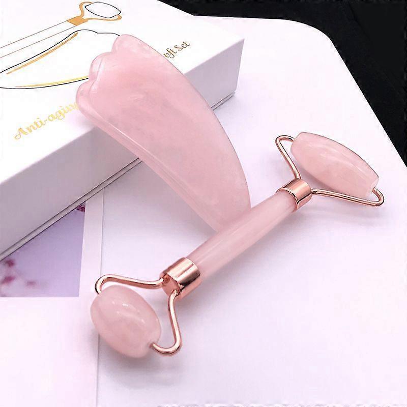 Roller Gua Sha Board Heart Shape Set Jade Roller Facial Massager_Special Gift