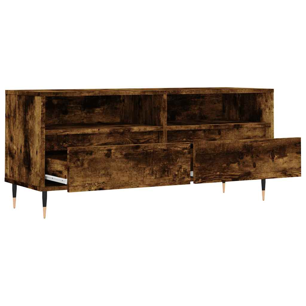 TV Cabinet Smoked Oak 100 x 34.5 x 44.5 cm Engineered Wood