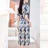 Women's V-Neck Satin Silk Dress - Medium Length, Summer 2025 Collection, Short Sleeves