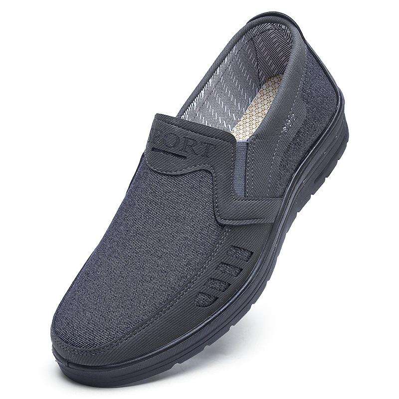 2025 ****** and autumn comfortable old ******* cloth shoes men's s**t-soled light work shoes one pedal middle-aged walking shoes dad shoes