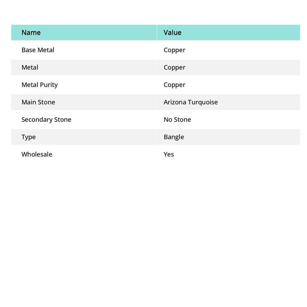 Natürlicher Arizona Türkis Edelstein Kupferdraht Wickel Armreif Verstellbar v0l18