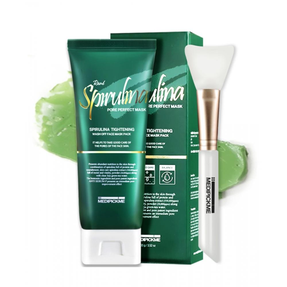 Medipickme Real Spirulina Pore Perfect Pore   Soothing Mask Pack 100g