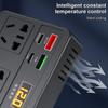 Power Adapter ON/OFF Switch 200W Car Inverter QC 3.0 USB/PD/Type-C Chargers Auto Accessories Voltage Detection DC 12V/24V to AC 220V Converter