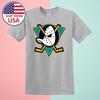 Унисекс футболка Хлопок Оверсайз Большой размер Mighty Ducks Anaheim Серый