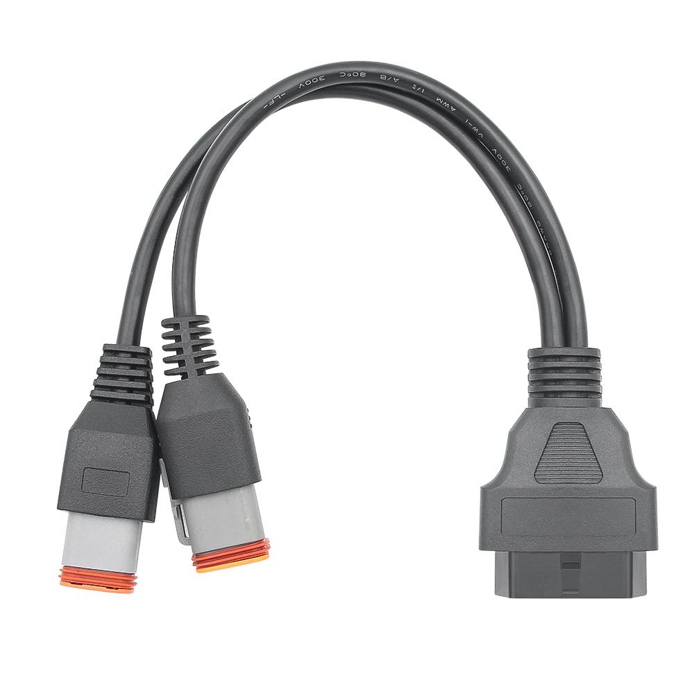 For Harley for Davidson 6Pin 4Pin To OBD2 16PIN Motorcycle ELM327 OBD 2 Diagnostic Scanner Adapter Tool Two-in-one Extension