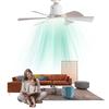 30/40W Socket Ceiling Fan with Light E26/E27 Base Wireless Remote Control 3 Gear Speed LED Bulb Ceiling Fan For Bedroom Kitchen