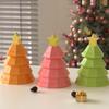 Stampo in Silicone per Natale Facile da Usare Stampo Riutilizzabile Stampo in Silicone ad Impilamento Albero di Natale per Cemento Gesso Argilla