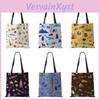 Flower Plant Women Shoulder Tree Bag Printed Kawaii Reusable Shopper Tote Bag Letter Harajuku Canvas High Capacity Handbag