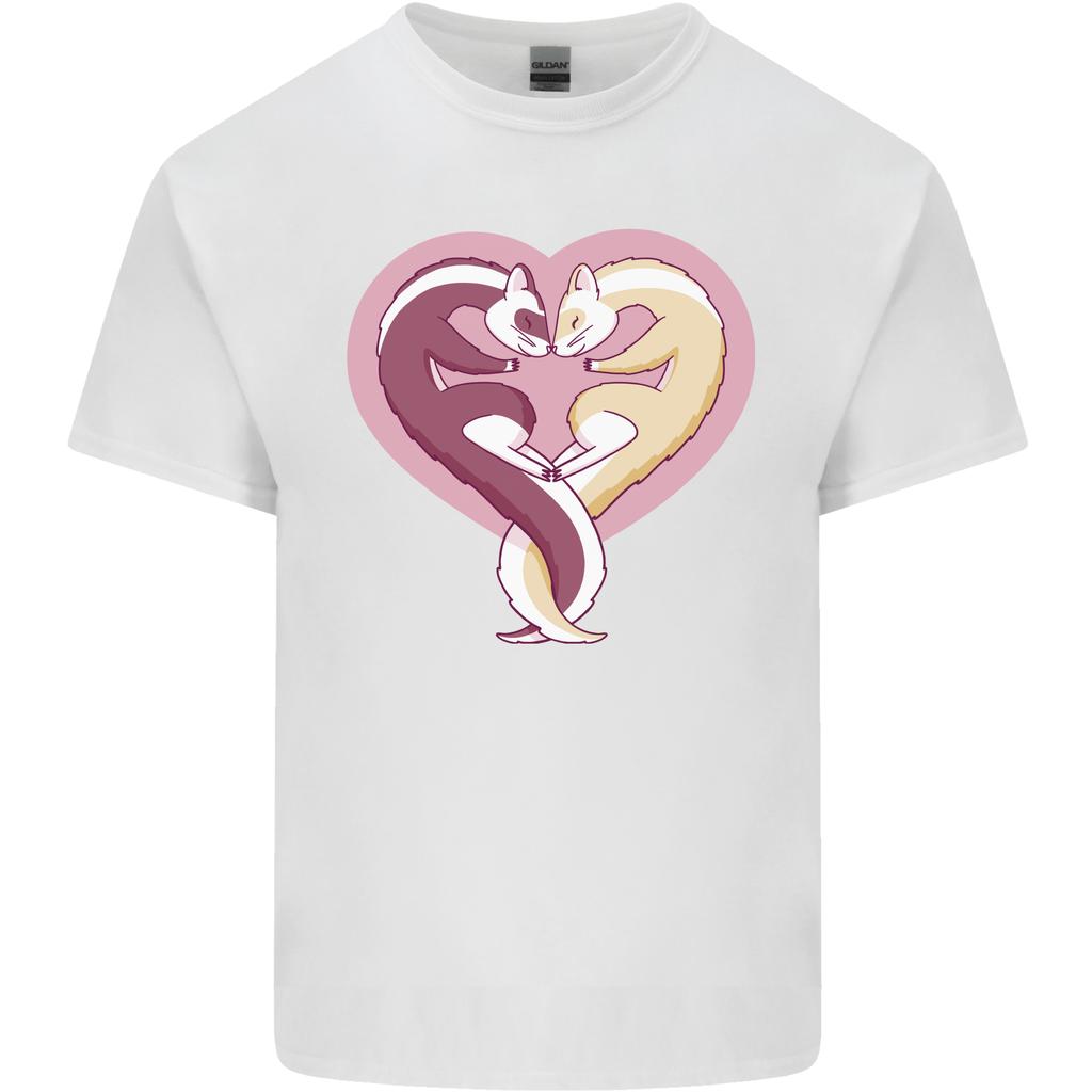 Ferret Heart Unisexs Light Cotton TShirt