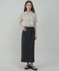 MOTT Essential Slit Long Skirt - Dark Gray