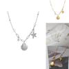 Stunning Gold And Silver Titanium Steel Starfish Shell Pendant Necklace For Women