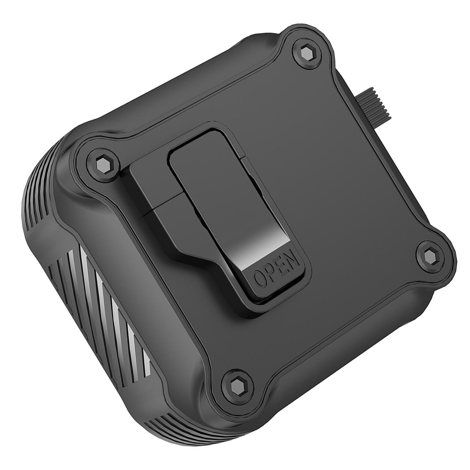 

Чехол Secure Lock для AirPods 4 с активным шумоподавлением и противоударным защитным чехлом-брелком чёрный