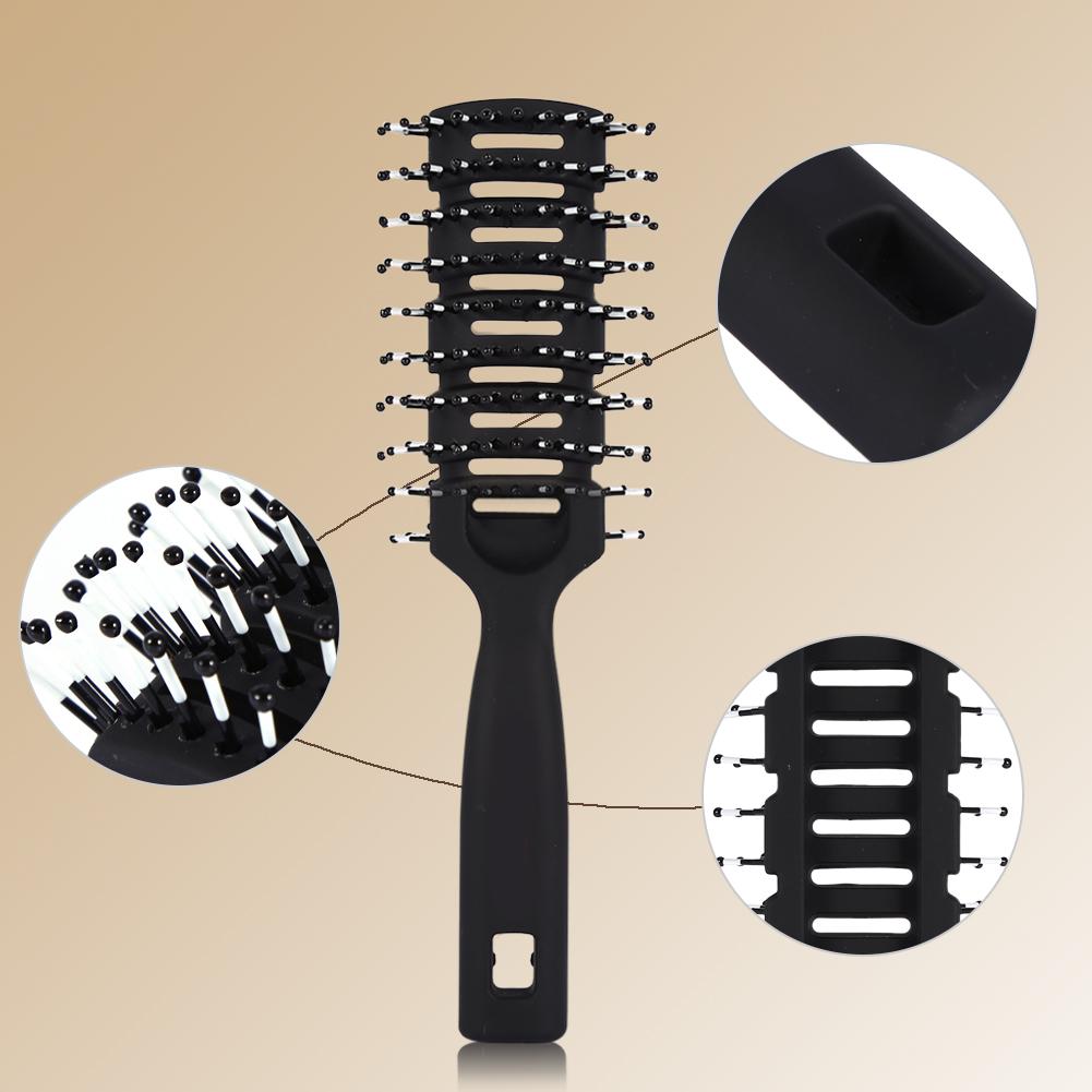 Professional Black Salon Anti static Hairdressing Hair Comb Scalp Care Hairbrush Styling Tool