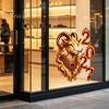 Static Glass Window Cling Chinese New Year Sticker, 2027 Goat Clings, Decorative Decal Reusable Lunar Xmas Decor for Home Shop Decoration Flame Sheep
