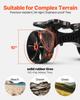 Kayak Cart, 136.1 kg Load Capacity, Foldable Kayak Trolley with 25.4 cm Solid Rubber Tires & 1 Ratchet Strap, Paddle Board Trolley for Carrying