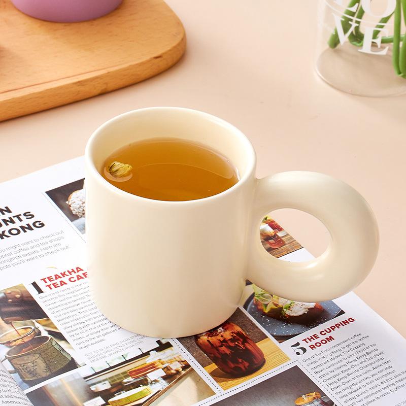 Creative Macaron Candy Color Ceramic Mug Mug Home Office Couple Coffee Mug Gift Mug Souvenir