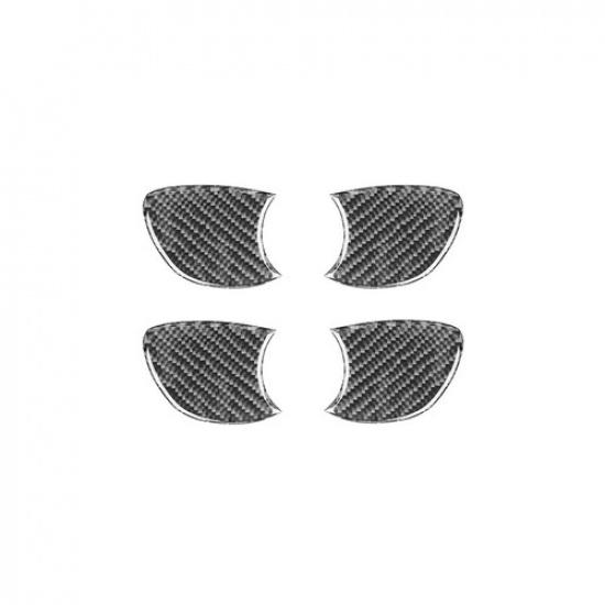 4Pcs For Toyota Corolla 2006-2012 Carbon Fiber Door Handle Bowl Cover Trim