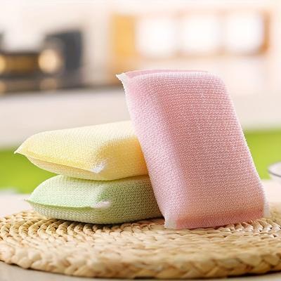 3 peças, esponja de lavar louça de cozinha, não machuca a escova de panela, artefato de panela, esponja de limpeza doméstica sem riscos, esfregão, esponja de limpeza de cozinha