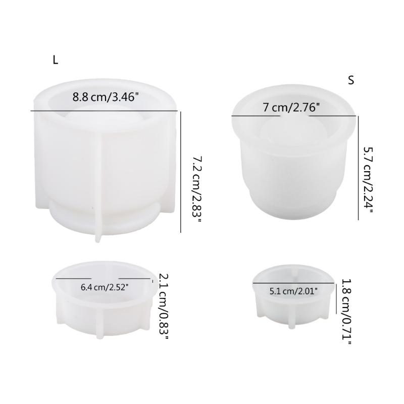 Crafty Silicone Mold for Cement Cup Jar Resin Casting Molds Jar Molds Resin Mold