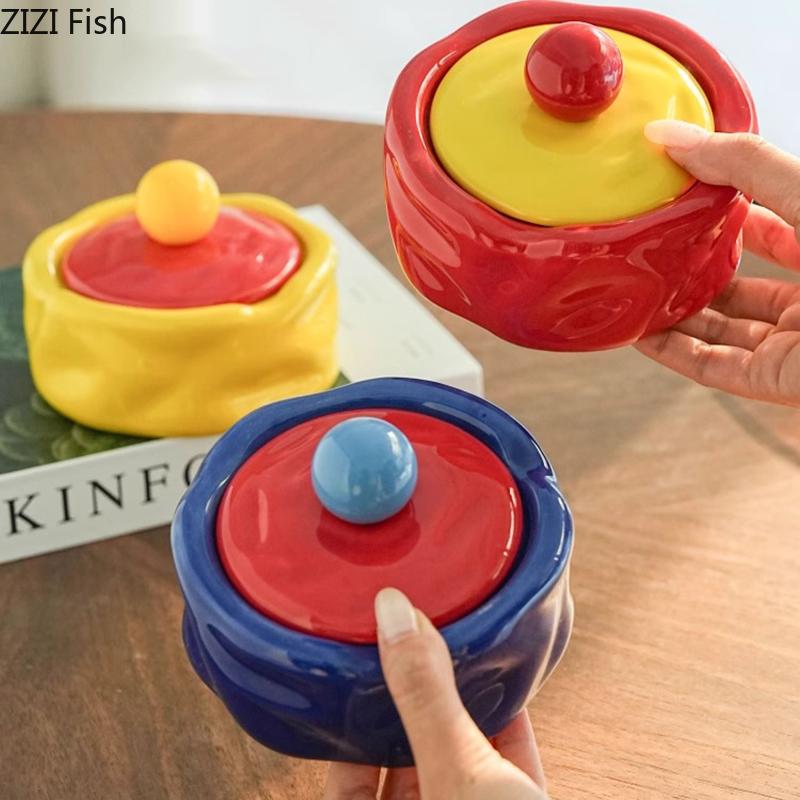 Colorful Irregular Shape Ashtray Ceramic Ash Tray Home Office Table Smoking Accessories for Weed Ashtrays Gift for Boyfriend