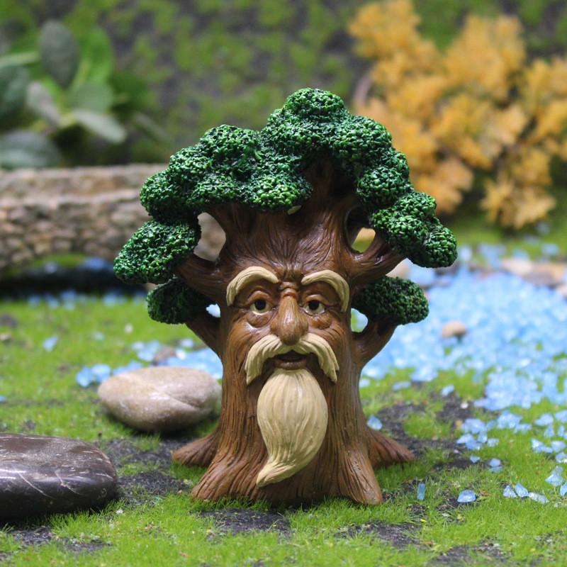 Miniature Dwarf Micro Landscape Resin Ornament With Fairy And Tree Design For Celebration