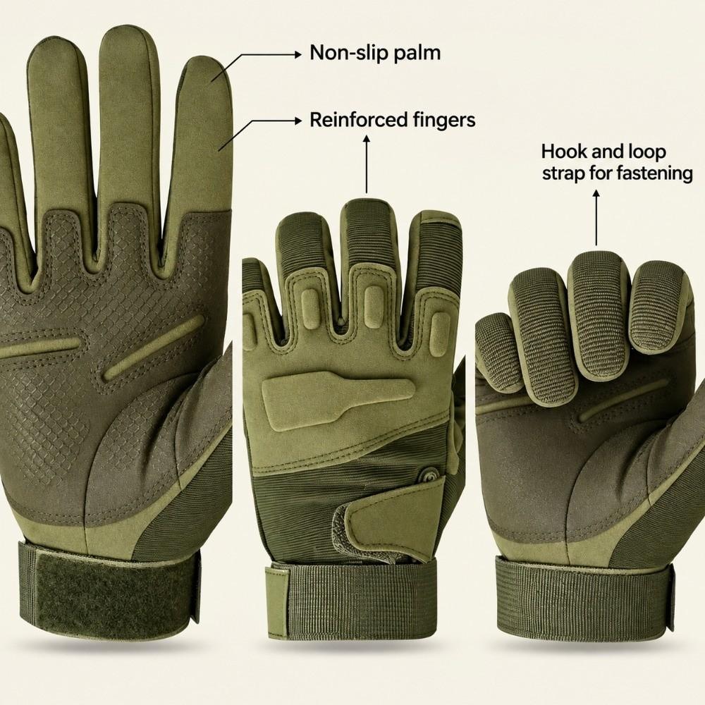 Wear Resistant Cycling Gloves Protective Outdoor Sports Gloves Unisex Full Finger Gloves  Shooting