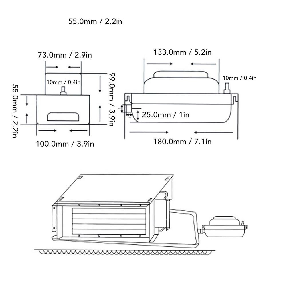 Air Conditioning Drain Pump HVAC Condensate Removal Water Pump with 600ml Storage Tank AC110‑240V 100L/H