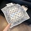 New Luxury Cashew-printed Silk Scarf Women Elegant and Versatile Satin Headwear Bag Clothing and Accessories 70cm Square Scarf