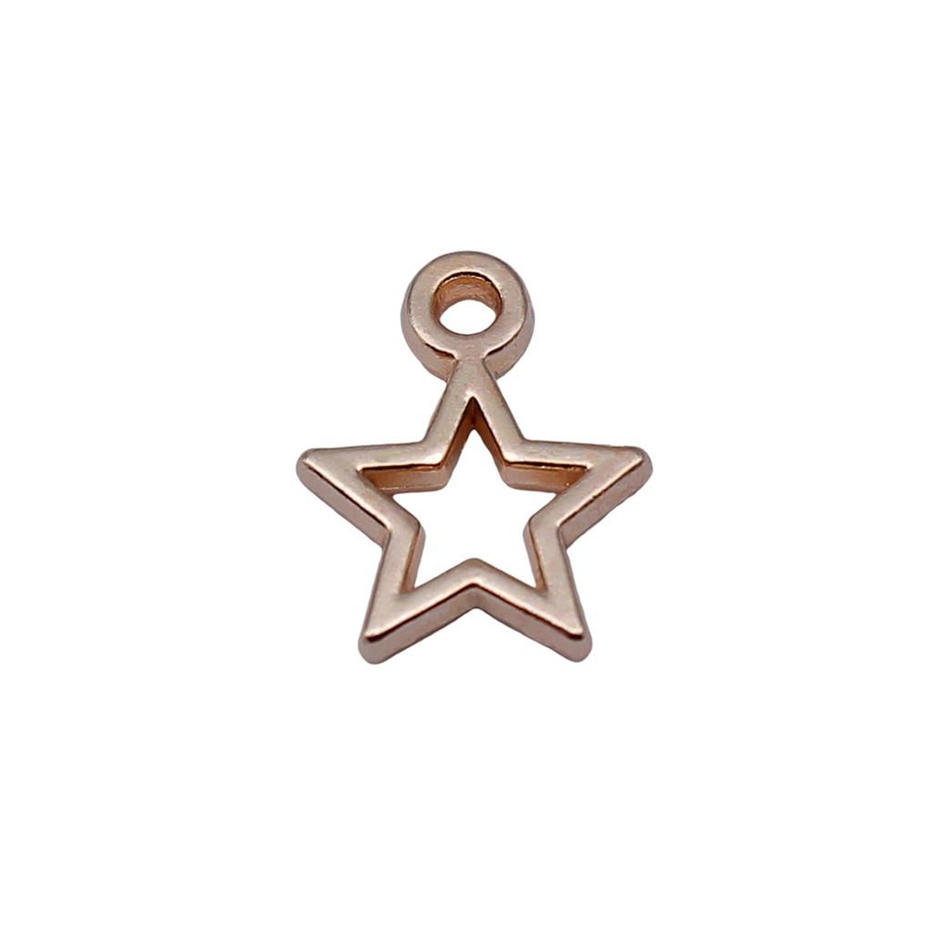 Five-Pointed Star Charms Multi Color Alloy Plain Pendants For Celestial Themed Jewelry