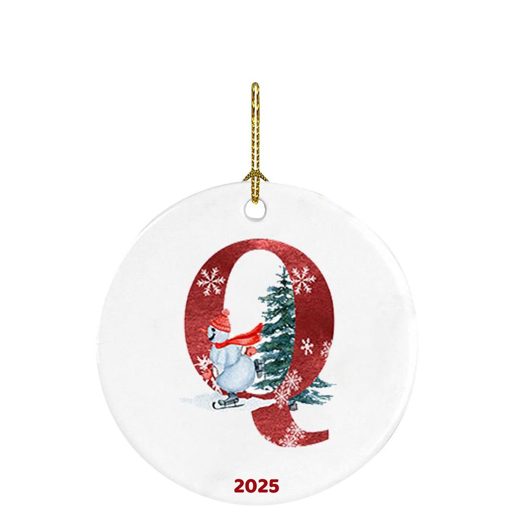 26 Letters Santa Christmas Pendant Acrylic Car Pendant Christmas Tree Decoration