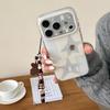 Lovely Star Rabbit Bear Cartoon Phone Case For iPhone 17 16 Pro 14 15 Pro Max Protective Cover Cases with Chain For Apple 17 Pro