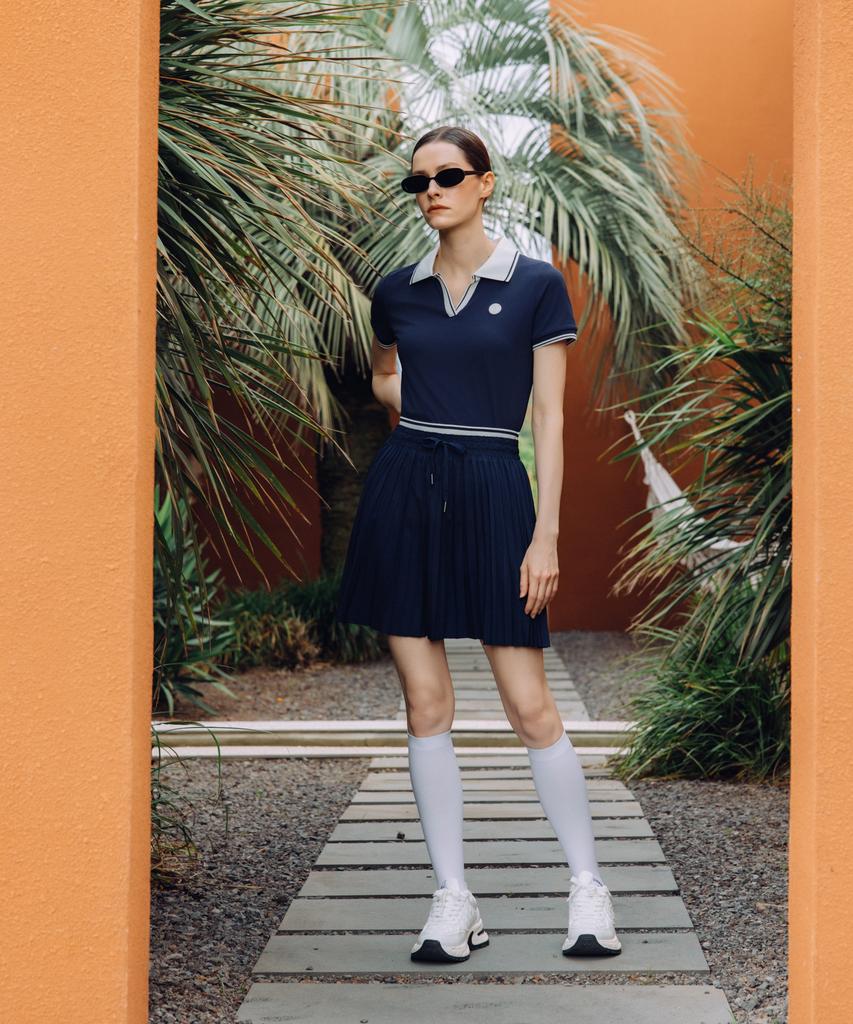 Over Golf Summer Essential Pleated Skirt (Navy)